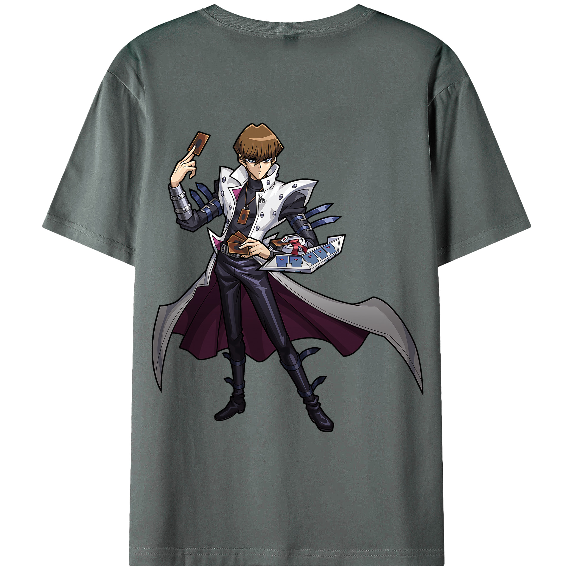 （画像用） 遊☆戯☆王 Yu-Gi-Oh! 綿100％ メンズ半袖Tシャツ（バックプリント） 通気性